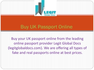 Buy UK Passport Online