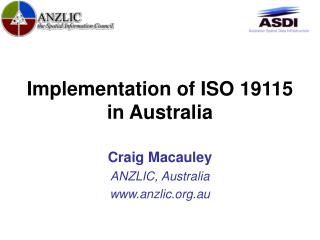 Implementation of ISO 19115 in Australia