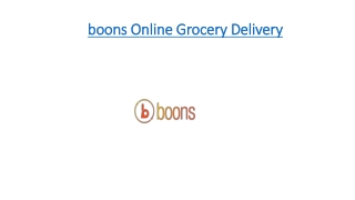 boons Online Grocery Delivery