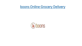 boons Online Grocery Delivery