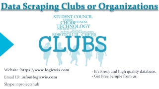 Data Scraping Clubs or Organizations