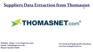 Suppliers Data Extraction from Thomasnet