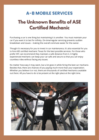 A-B Mobile Services: Contact Us for Roadside Assistance Services!