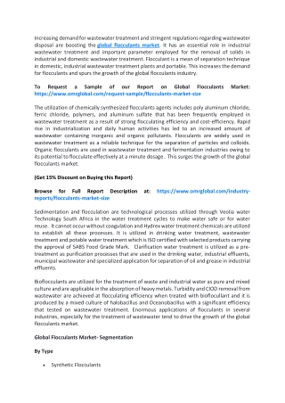 Global Flocculants Market : 2019 Analysis Report, Share, Trends, Overview 2019-2025