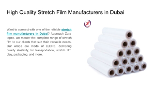 High Quality Stretch Film Manufacturers in Dubai