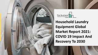 Household Laundry Equipment Market, Industry Trends, Revenue Growth, Key Players Till 2030