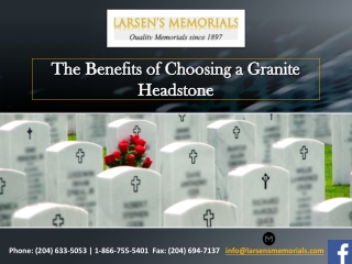 The Benefits Of Choosing a Granite Headstone