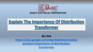 explain the importance of distribution transformer