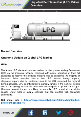 Liquefied Petroleum Gas Prices, Price, Pricing | ChemAnalyst