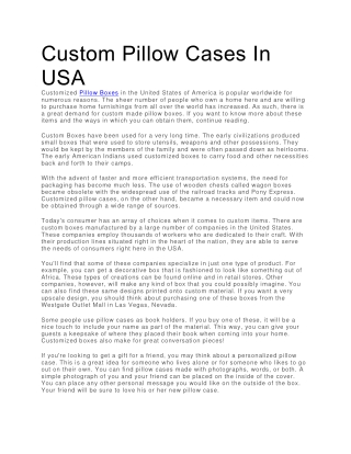 Pillow Boxes in USA