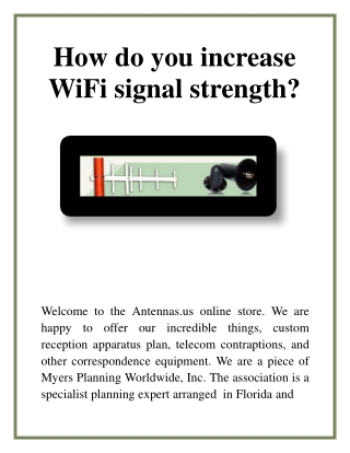 How do you increase WiFi signal strength?