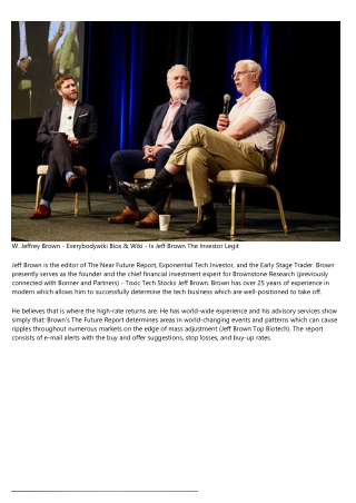 Jeff Brown Second Wave: Brownstone Research Near Future ... - Jeff Brown Firm