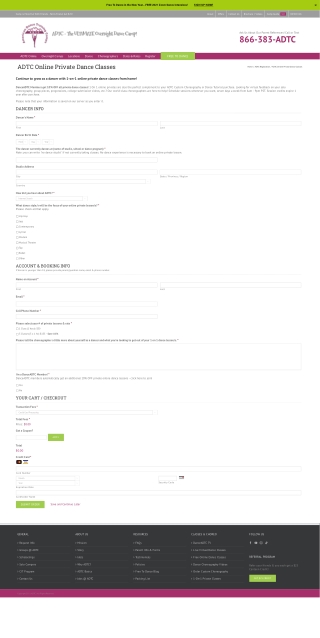 ADTC Online Private Dance Classes