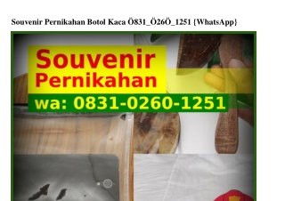 Souvenir Pernikahan Botol Kaca Ö831·Ö26Ö·1251(WA)