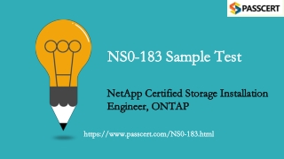 2021 NetApp NCSIE ONTAP NS0-183 Updated Dumps