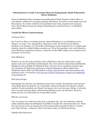 Acht Herausragend Vorteile Von Genaues Hören Zu Entspannender Musik Während Des Kurses Meditation