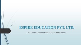 Study in Canada Consultants in Bangalore - Espire Education