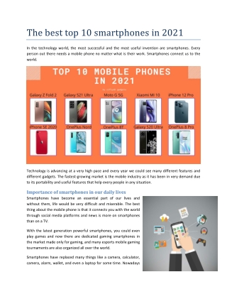 The best top 10 smartphones in 2021