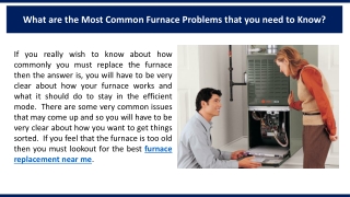 What are the Most Common Furnace Problems that you need to Know?