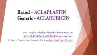 Where to Buy Aclarubicin Aclacinon Online?