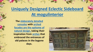 Uniquely Designed Eclectic Sideboard