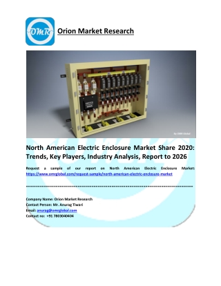 North American Electric Enclosure Market Share 2020: Trends, Key Players, Industry Analysis, Report to 2026