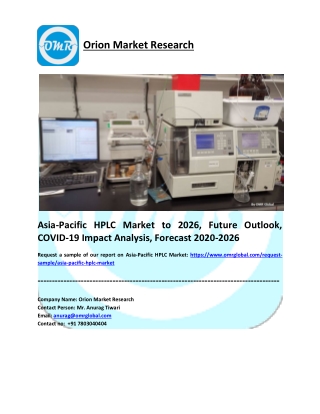 Asia-Pacific HPLC Market Share 2020: Trends, Key Players, Industry Analysis, Report to 2026