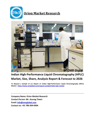 Indian High-Performance Liquid Chromatography (HPLC) Market Trends, Size, Competitive Analysis and Forecast 2020-2026