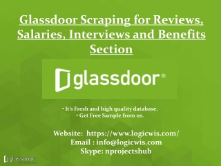 Glassdoor Scraping for Reviews, Salaries, Interviews and Benefits Section