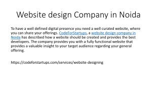 Website design Company in Noida