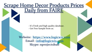 Scrape Home Decor Products Prices Daily from FAIRE