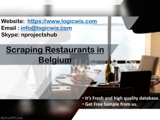 Scraping Restaurants in Belgium