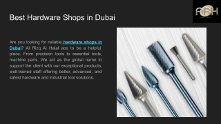 Best Hardware Shops in Dubai