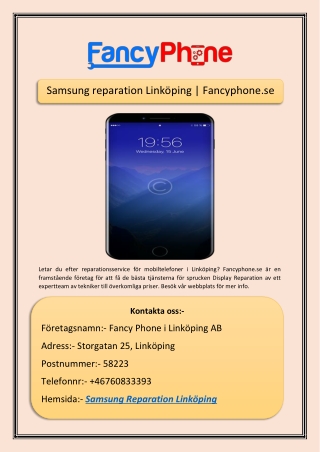 Samsung reparation Linköping | Fancyphone.se