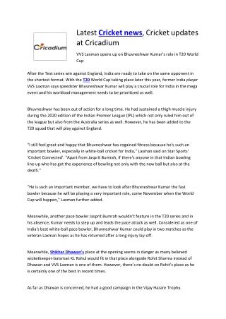 Latest cricket news, Cricket updates at Cricadium
