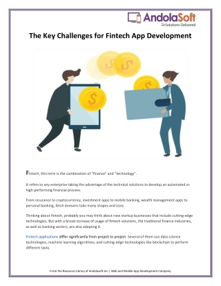 The Key Challenges for Fintech App Development