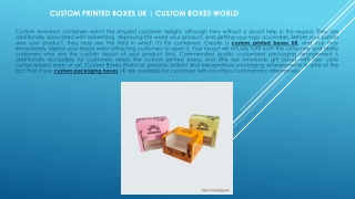 Custom Printed Boxes UK | Custom Boxes World