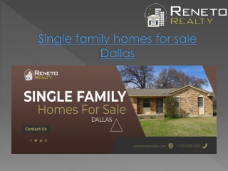 Single-family homes for sale Dallas