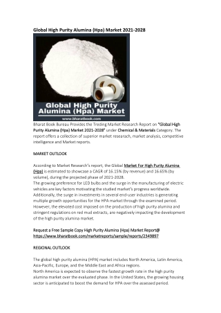 Global High Purity Alumina (Hpa) Market Research Report Forecast 2028