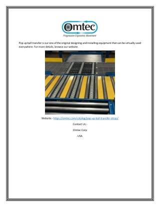 Pop up ball transfer | Omtec.com