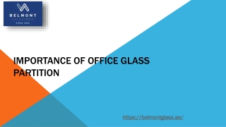 IMPORTANCE OF OFFICE GLASS PARTITION