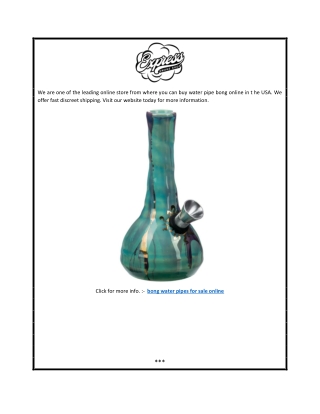 Bong Water Pipes for Sale Online