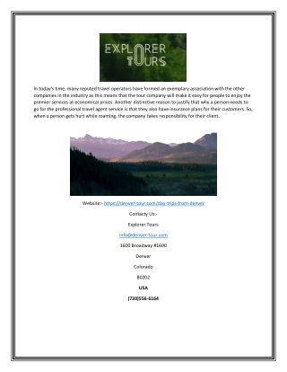 Daily tours from Denver|denver-tour.com