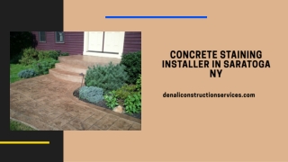 Concrete Staining Installer in Saratoga NY