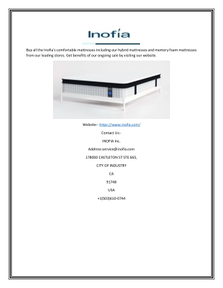 Get Best Mattress | Inofia.Com