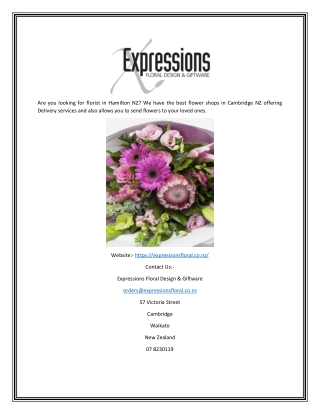 Florist Hamilton NZ | Expressionsfloral.co.nz