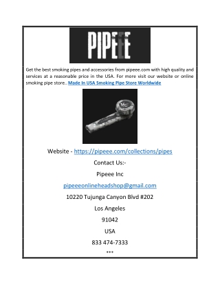 Made In USA Smoking Pipe Store Worldwide | pipeee.com