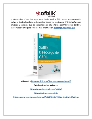 Descarga Masiva de CFDI | Softlik.com