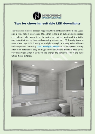 Tips for choosing suitable LED downlights