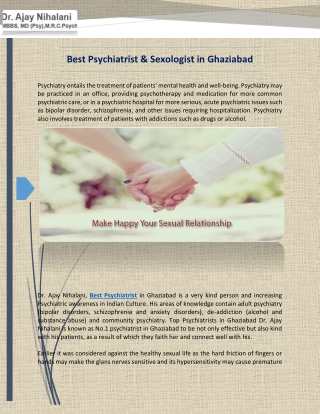 Best Psychiatrist and Sexologist in Ghaziabad